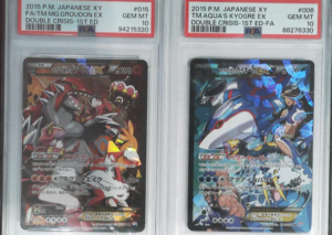 TM.AQUA'S KYOGRE WX #006 RR+[PSA 10] 2015 Pokemon Japanese FATM.MG.GROUDON EX #015 RR